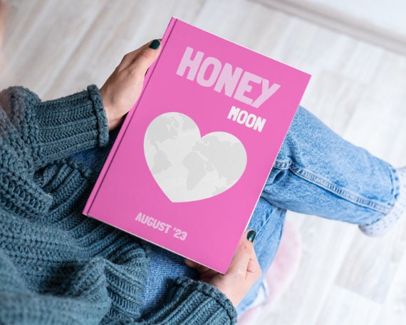 Honeymoon Travel Photo Book Cover Template: DIY Coffee Table Book