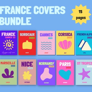 FRANCE Aesthetic Travel Coffee Table Photo Book Template Personalized Photo Book Cover Cover Template Travel Photobook DIY Coffee Table Book