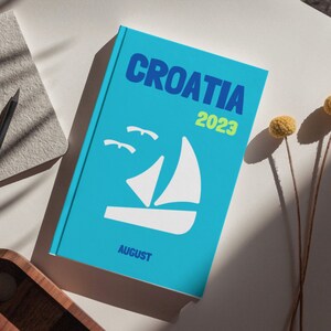 KROATIEN Ästhetische Reise Kaffeetisch Fotobuch Vorlage Personalisierte Fotobuch Cover Vorlage Reise Fotobuch DIY Coffee Table Buch Map