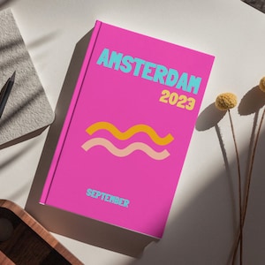AMSTERDAM Ästhetische Reise Kaffeetisch Fotobuch Vorlage Personalisierte Fotobuch Cover Vorlage Reise Fotobuch DIY Kaffeetisch Buch Karte