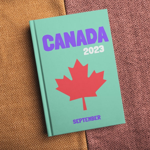 CANADA Aesthetic Travel Coffee Table Photo Book Template Personalized PhotoBook Canva Template Travel Photobook DIY Coffee Table Book Map