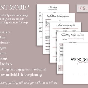 Day-of Wedding Planner, Printable Planner, Digital Wedding Organiser ...