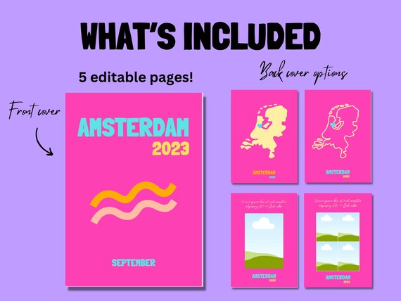 Amsterdam Travel Photo Book Template: DIY Coffee Table Book