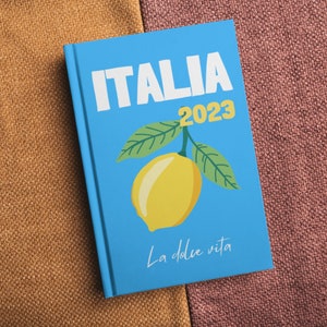 ITALY Aesthetic Travel Coffee Table Photo Book Cover Template, Personalized Photo Book Cover Template Travel Photobook DIY Coffee Table Book