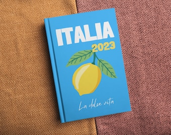 ITALY Aesthetic Travel Coffee Table Photo Book Cover Template, Personalized Photo Book Cover Template Travel Photobook DIY Coffee Table Book