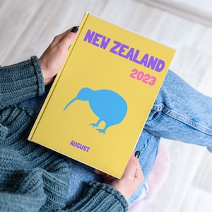 NIEUW-ZEELAND Esthetische Reizen Salontafel Fotoboek Sjabloon Gepersonaliseerde Fotoboek Sjabloon Reizen Fotoboek DIY Salontafel Boek Kaart
