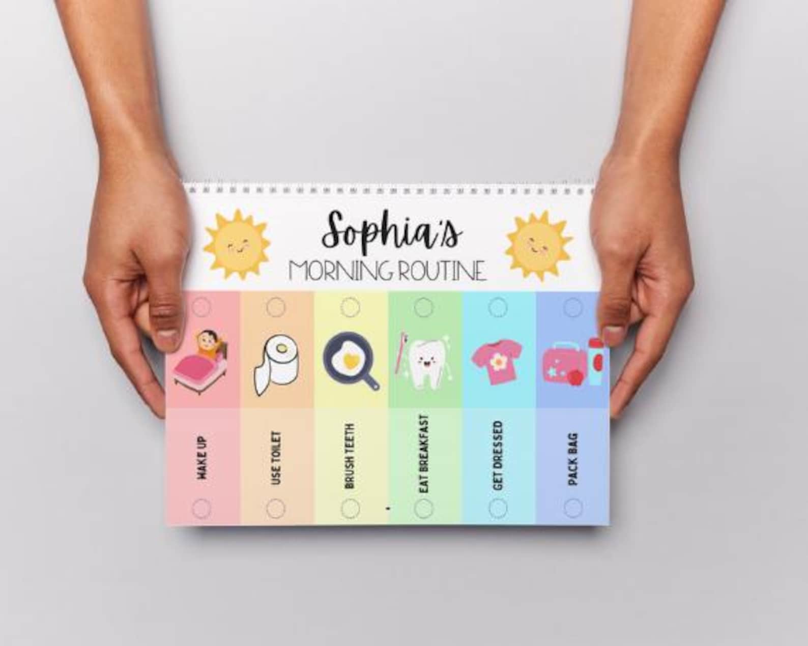 Flip Routine Chart Template Visual Schedule for Kids Editable Routine ...