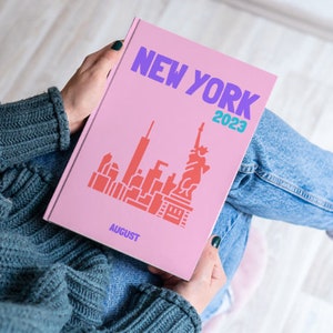 NEW YORK Esthetic Travel Salontafel Fotoboek Sjabloon Gepersonaliseerde Omslag Fotoboek Reisfotoboek DIY Salontafel Boek Kaart