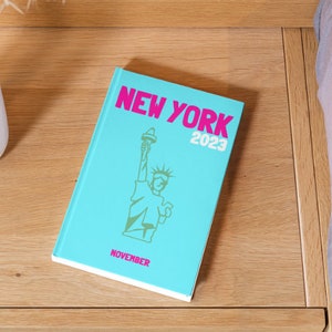 NUEVA YORK Plantilla de libro de fotos para mesa de centro de viaje estético Plantilla de portada de libro de fotos personalizada Libro de fotos de viaje Mapa de libro de mesa de centro de bricolaje