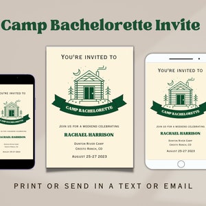 Modèle d&#39;invitation pour enterrement de vie de jeune fille : faire-part numérique personnalisable (5 x 7 et smartphone)