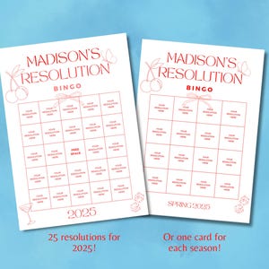 Glow Up Bingo Card Editable 2025 Bingo Card New Year's Resolutions Tracker Manifestation Bingo Goals, 2025 Vision Board New Year Party Game