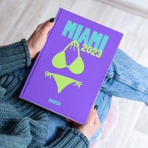 MIAMI Aesthetic Travel Coffee Table Fotobuch Vorlage Personalisiertes Fotobuch Cover Vorlage Reise Fotobuch DIY Coffee Table Book Map