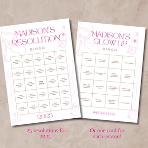 Resolution Bingo Card Editable 2025 Bingo Card New Years Resolutions Tracker Manifestation Bingo Goals 2025 Vision Board New Year Party Game