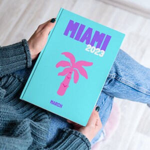MIAMI Aesthetic Travel Coffee Table Fotobuch Vorlage Personalisiertes Fotobuch Cover Vorlage Reise Fotobuch DIY Coffee Table Book Map