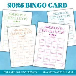 Glow Up Bingo Card Editable 2025 Bingo Card New Year's Resolutions Tracker Manifestation Bingo Goals, 2025 Vision Board New Year Party Game