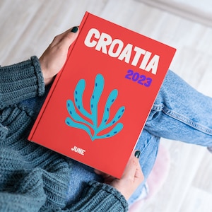 KROATIEN Ästhetische Reise Kaffeetisch Fotobuch Vorlage Personalisierte Fotobuch Cover Vorlage Reise Fotobuch DIY Coffee Table Buch Map