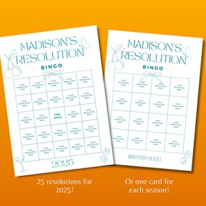 Glow Up Bingo Card Editable 2025 Bingo Card New Year's Resolutions Tracker Manifestation Bingo Goals, 2025 Vision Board New Year Party Game