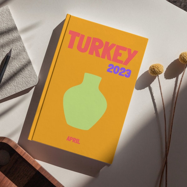 TÜRKEI Aesthetic Reise Kaffeetisch Fotobuch Vorlage Personalisiertes Fotobuch Canva Vorlage Reise Fotobuch DIY Kaffeetisch Buch