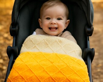 Hand Knit Velvet Baby Blanket: Chunky Soft Newborn Gift