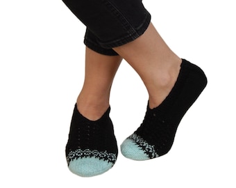 Hand Knit Home Slippers: Turkish Style Winter House Socks