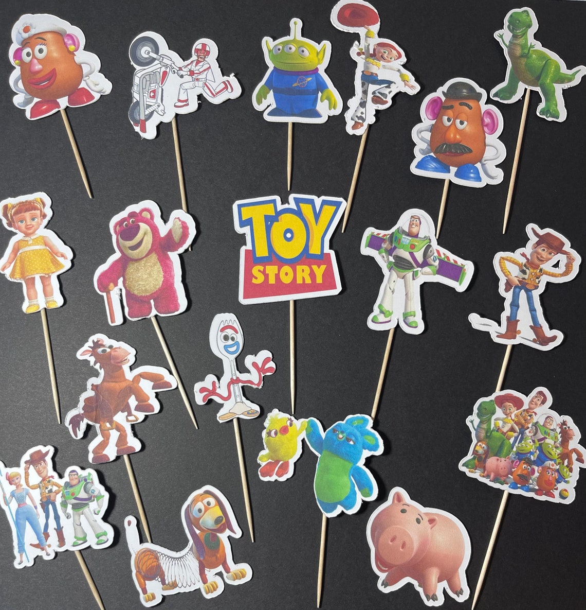 Toy story cake/cupcake toppers x18 set | Etsy