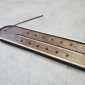 Incense Burner FILE with incense storage compartments