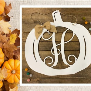 Pumpkin A-Z Monogram door hanger file