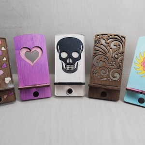Phone stand laser file 8 Designs