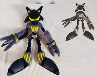 Poseable Robot Villain Plush | 35 cm / 13.8 in | Handmade Sci-Fi Plush with Wire Limbs