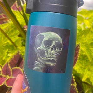 Painted Skull Vinyl Sticker