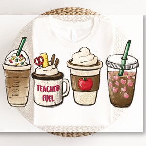 DTF transfer, First Day of School, Heat Transfer, Ready to Press, Direct to Film, Back to School, Preschool, Teach, Teacher Fuel Lattes