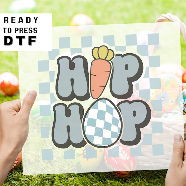 Hip Hop dtf, Hip Hop Easter Tshirt Transfer, Happy Easter, Hoppy Easter, Funny Easter, T-shirt Transfers, dtf, boy easter shirt dtf