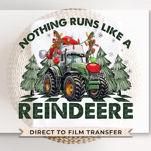 Christmas DTF Transfers, Ready to Press, T-shirt Transfers, Heat Transfer, Direct to Film, Holiday, Truck, Pine, Boy, Kids, Tractor Reindeer