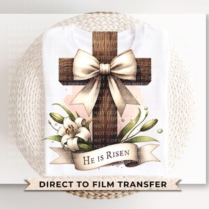 Easter DTF Transfer, Ready to Press, T-shirt Transfer, Heat Transfer, Direct to Film, Bible, Christian, Religious, Jesus, Watercolor Cross