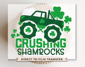 DTF Transfers, Ready to Press, T-shirt Transfers, Heat Transfer, Direct to Film, St Patties, St Patrick's Day, Clover, Crushing Shamrocks