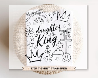 Daughter of The King DTF Transfer, Christian Easter T-shirt Design