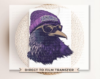 Baltimore Football DTF Transfer, Ready to Press, T-shirt Transfer, Heat Transfer, Direct to Film, Sport Fan Apparel, Game Day, Animal Mascot