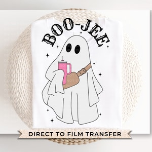 Halloween DTF Transfers, Ready to Press, T-shirt Transfers, Heat Transfer, Direct to Film, Boujee, Tumbler, Fall, Boo-Jee Ghost