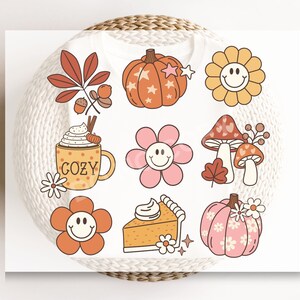 Groovy Fall Collage DTF Transfer, Ready to Press, Halloween Tshirt Design