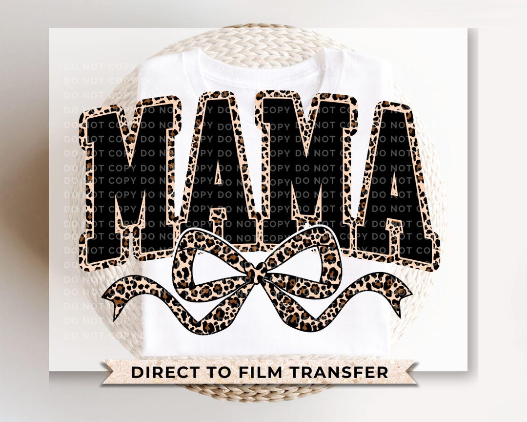 Coquette Mama Leopard DTF Transfer, Ready to Press, T-shirt Transfer ...