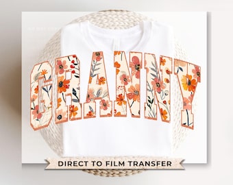 Boho Floral Granny DTF Transfer, Tshirt Design, Mother's Day Gift For Grandma