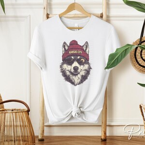 Kansas City Football DTF Transfer, Ready to Press, T-shirt Transfers, Heat Transfer, Direct to Film, Sports Fan Apparel, Wolf, Animal Mascot bild 4