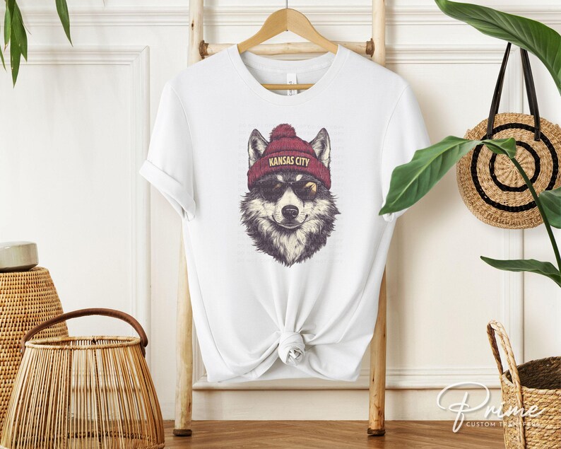 Kansas City Football DTF Transfer, Ready to Press, T-shirt Transfers, Heat Transfer, Direct to Film, Sports Fan Apparel, Wolf, Animal Mascot bild 4
