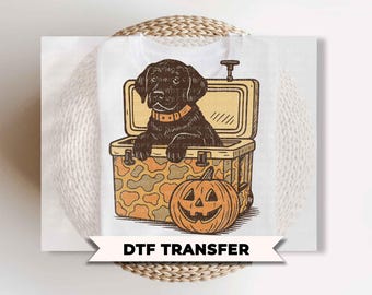 Black Lab Halloween DTF Transfers, Ready to Press, Fall Dog Lover Shirt Design
