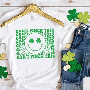 Can't Pinch This, dtf Transfers, Ready to Press, T-shirt Transfers, Heat Transfer, Direct to Film, St. Patrick's Day Tshirt Transfer, Smiley image 3