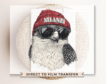Atlanta Football DTF Transfers, Ready to Press, T-shirt Transfers, Heat Transfer, Direct to Film, Sports, Sports Fan, Trendy, Animal Mascot