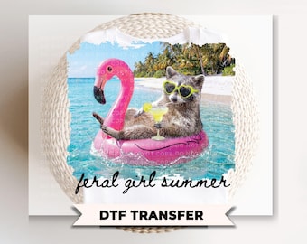 Feral Girl Summer DTF Transfer, Funny Summer T-Shirt Design