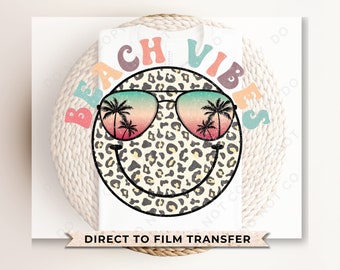 Summer Vibes DTF Transfers, Ready to Press, T-shirt Transfers, Heat Transfer, Direct to Film, Beach, Summer Time, Vacation, Salt, Leopard
