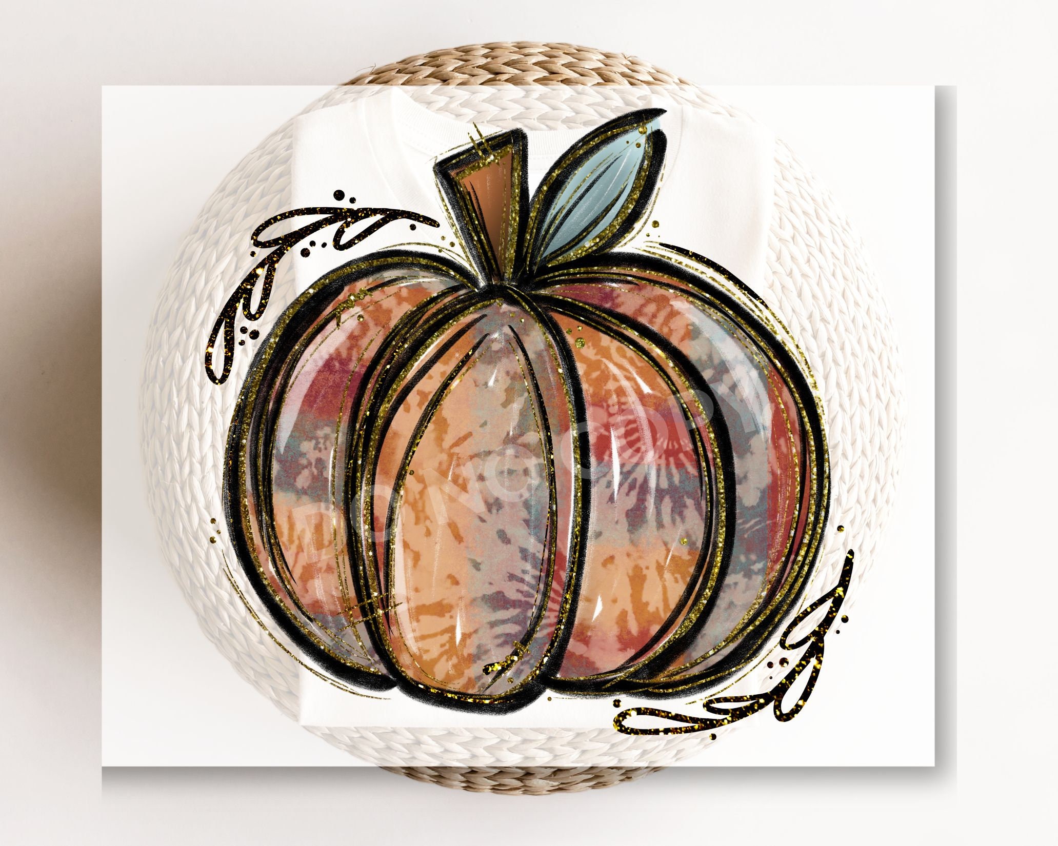 Tシャツ・カットソー IONSEOUL Pumpkins Dyeing MTM Tie Dye Pumpkin T-shirt, Colorful Pumpkin Shirt, Watercolor