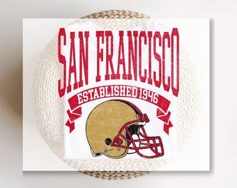 Vintage San Francisco Football DTF Transfer, Ready to Press